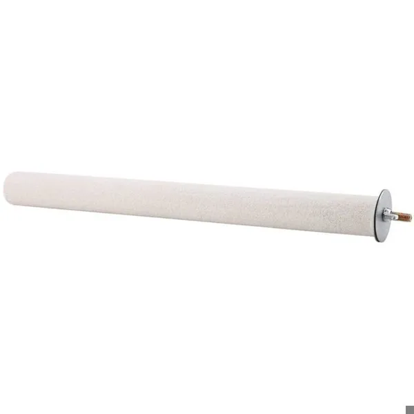 Jeffergarden Perchoir à oiseaux blancs perche barre debout outil de meulage jouets pour animaux de compagnie Cage (2.5x30cm)