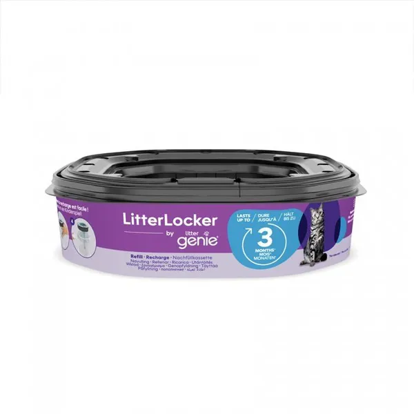 Poubelle à litière LitterLocker® by Litter Genie pour chat - 6 recharges (SANS la poubelle)