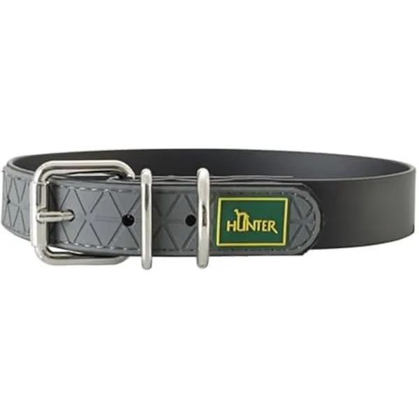 Collier pour Chien - HUNTER - Modèle Noir - 23-31 cm - Imperméable - Haute visibilité