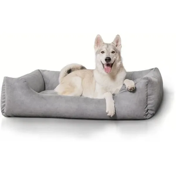 Knuffelwuff Dreamline,Panier, Lit , Coussin, Corbeille pour chien, gris XL 105 x 75cm