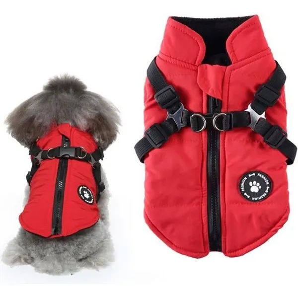Veste pour Chien - VIPITH - Modèle dHiver - Imperméable - Taille L - Rouge-keeper