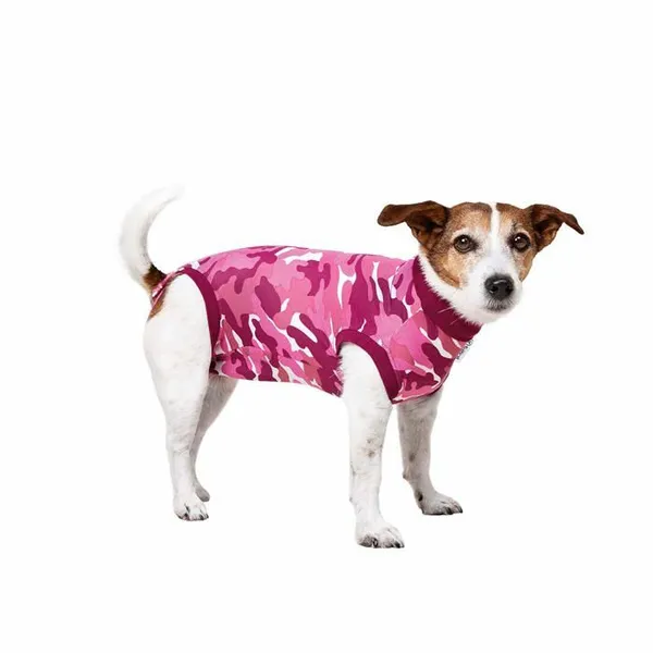 T-shirt - body - top Suitical - 30-0055 - Recovery Suit Chien, XXXS, Rose Camouflage