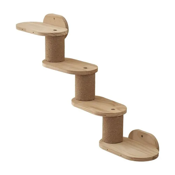Cat étagères murales descalade descalade de Chat Cat Scratch Post Mur escalier de Chat Cat grimpeur en Bois pour gratter