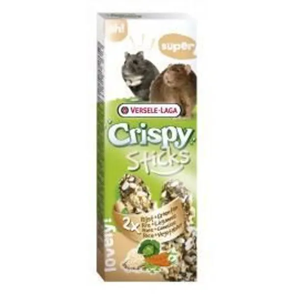 Friandises en sticks (2x55g) pop-corn et miel . pour hamsters et rat .