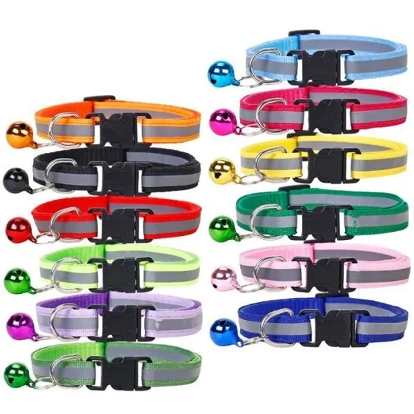 Collier d'identification - YNKKVRE - 12 PCS - Réglable - Réfléchissant - Nylon doux