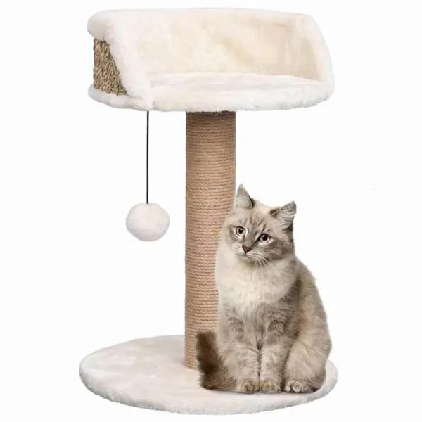Arbre à chat - vidaXL - Herbiers marins - Beige - 49 cm - Jouet suspendu