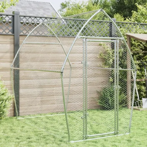 Enclos - Cage pour poules - argenté 200x105x182 cm - Acier galvanisé SS00276983