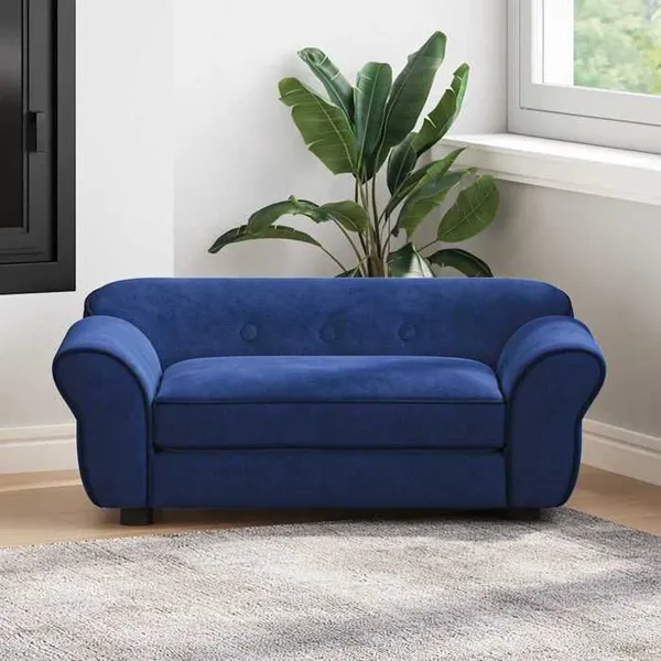 Canapé pour chien - vidaXL - Bleu - Peluche - 72x45x30 cm