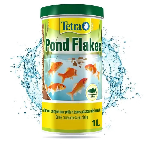 Tetra - Aliment Complet Pond Flakes en Flocons pour Poisson de Bassin - 1L