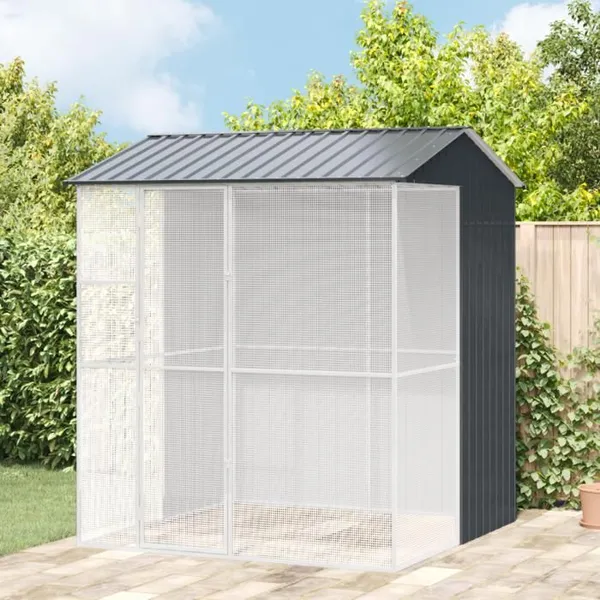 Aviary Pour Oiseaux Vidaxl Anthracite 215x210x247 Cm En Acier – photo 2