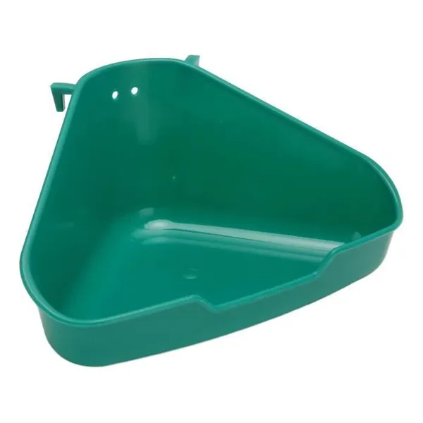 Bac à Litière dAngle - - Pour Petits Animaux - Plastique Robuste - Facile à Nettoyer - Anti-Déversement