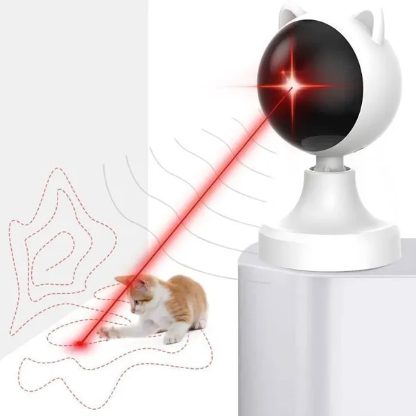 Jouet Pour Chat - ROSEDOES - Laser dintérieur - Réglage Automatique - Rechargeable USB - Blanc