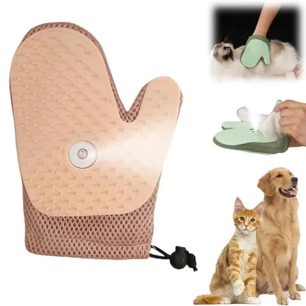 Gant de toilettage tout-en-un pour animaux de compagnie gants de toilettage à vapeur pour chats gant de toilettage pour Rose