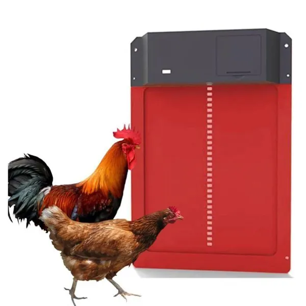 Porte Automatique - LARGEIGHT - Poulailler - Capteur de Lumière - Étanche - Induction à Pile