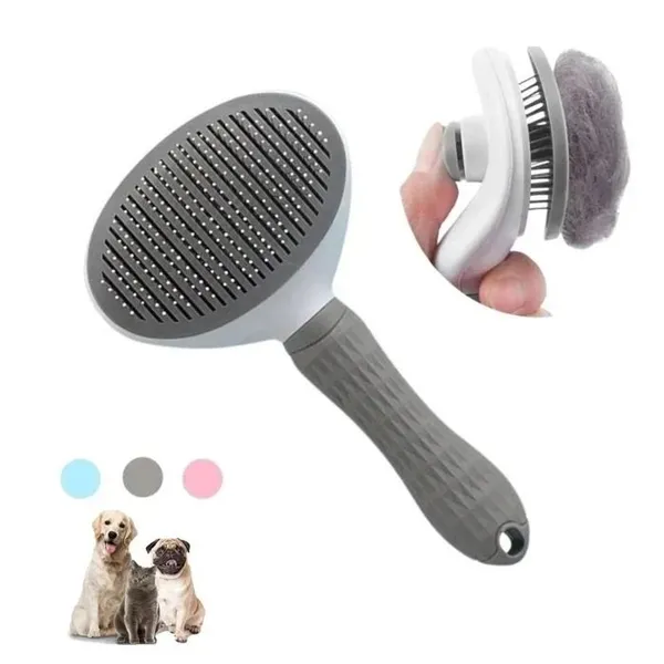 Brosse de Toilettage pour Chien et Chat – Peigne Inox Anti-Nœuds pour Poils Longs