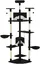 vidaXL Arbre à chat avec griffoirs en sisal 203 cm Noir et Blanc