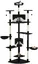 vidaXL Arbre à chat avec griffoirs en sisal 203 cm Noir et Blanc
