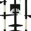vidaXL Arbre à chat avec griffoirs en sisal 203 cm Noir et Blanc