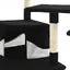 vidaXL Arbre à chat avec griffoirs en sisal 203 cm Noir et Blanc