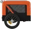 vidaXL Remorque de Vélo pour Animaux de Compagnie, Chariot à Vélo pour Chien avec Roues, Poussette de Chien, Orange et Noir Tissu Oxford et Fer