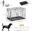 Cage caisse de transport pliante pour chien en métal noir 91 x 61 x 67 cm