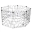 Enclos en métal pour chiot TIAKI – taille M : 8 panneaux de l 61 x H 76 cm
