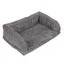 Canapé orthopédique gris pour chien - housse de rechange, gris foncé, taille L
