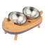 Porte-gamelles TIAKI Cova, écuelles incluses pour chat et petit chien - capacité : 2 x 350 mL, 15 cm de diamètre