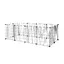 Lionto Enclos en métal pour petits animaux 144x 74x 46cm