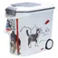Conteneur à croquettes Curver - motif agility : jusqu'à 12 kg de croquettes (35 litres)