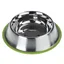 Lot de 2 Gamelles en inox 450mL Silver Line verte pour chien et chat - d20 cm