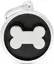Médaille à graver Classic grand cercle os noir