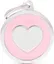 Médaille à graver Classic grand cercle cœur rose