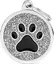 Médaille à graver Shine Cercle argent Patte noire