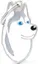 Médaille à graver Friends Husky Gris et Blanc