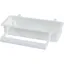 Mangeoire blanche rectangulaire avec perchoir 