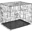 Cage de transport métal pliante pour chiens et chats avec pan incliné