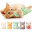 Jouets à l'herbe à chat pour chats d'intérieur - Jouets à mâcher en peluche pour chat Jouet interactif de dentition rempli d'herbe