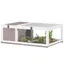 Maison enclos cage habitat pour petit animal tortues avec 2 espaces 91 x 605 x 32 cm bois massif marron clair
