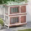 Clapier dextérieur - Cage Clapier lapin Extérieur Clapier dextérieur 4 portes Marron - bois 91431