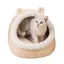 panier pour chat avec oreilles maison confortable en coton lavable rose 28 cm niche quatre saisons pour chats d intérieur Label