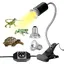 Kit Lampe Chauffante pour Tortue Terrestre 2 Ampoules UVA UVB 25W 50W Lampe Rotative pour Reptiles ETAGERE SOUPLE