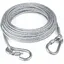 Câble dattache pour chien - MICH - 15 m - Robuste - Acier inoxydable - 5 mm de diamètre - Jusquà 250 lb