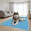 Tapis rafraîchissant animaux - soie glacée polyester doux anti-coup de chaleur lavable - bleu 100x150cm cage voitu PIQUET DATTACHE