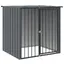 “Winter SaleTOP niche pour chien polyvalente jouerr Noir - Niche pour chien avec toit noir 110x103x109cm acier galvanisé PRO59155