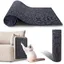 Tapis Griffoir pour Chat Auto-Adhésif 40×200 cm DIY Trimmable Chats Grattoir Protège Les Meubles et Les Canapés - Gris foncé