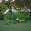 Plaque épaissiePoulailler Enclos 3x1x15m avec serrure de sécurité et toile PE imperméable enclos métallique pour petits animaux