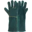 Gants manipulation animaux Crrynuo cuir vache vert foncé 40cm anti-morsures chat chien oiseau reptile YYV