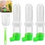 3 mangeoires oiseaux perruche auto 120 ml transparent cage pigeons brosse
