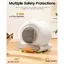 Toilettes intelligentes pour animaux de compagnie, contrôle d'application/désodorisation/protection de sécurité